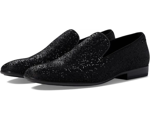 Aldo Black Sequin Michael Jackson Inspo Cosplay Men\'s Slip-On Dress Shoe SZ 8